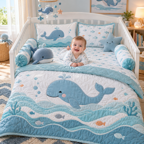 JESMARY - Thiết Kế & Sản Xuất Set Chăn Ga Cho Bé Chủ Đề Không Gian Vũ Trụ Kỳ Thú