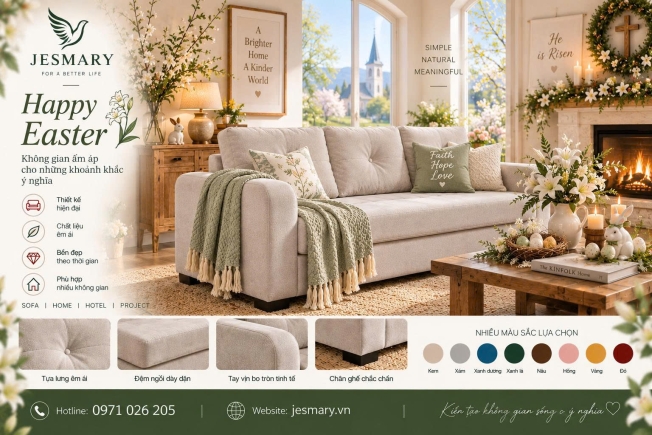 JESMARY  -  Xưởng Sản Xuất Ghế Sofa Góc L Nhỏ Gọn (Compact L-Shaped Sofa) Tiêu Chuẩn JESMARY: Giải Pháp Tối Ưu Cho Căn Hộ Vừa & Nhỏ